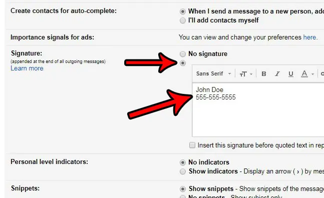 how to create a signature in gmail