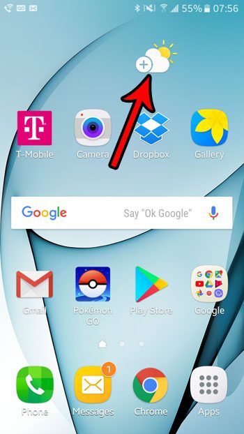 remove weather icon from home screen