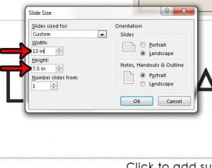 how to set legal size in powerpoint 2013