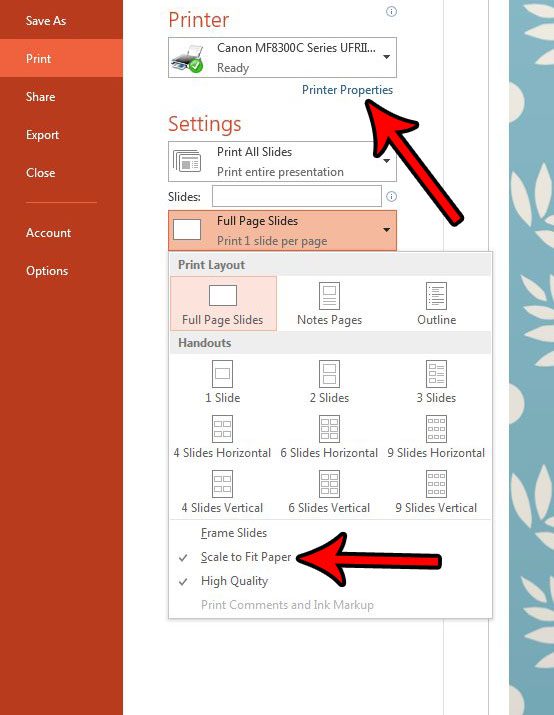 scale to fit page size