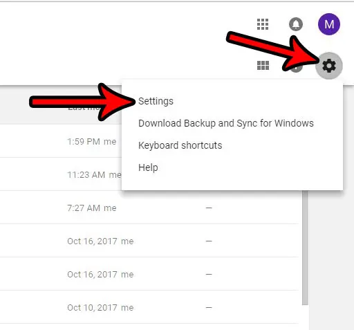 open google docs settings