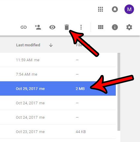 how delete file google drive