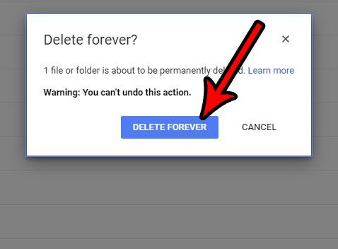 how to permanently delete file google drive