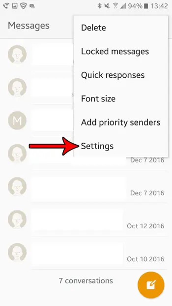 marshmallow messages settings