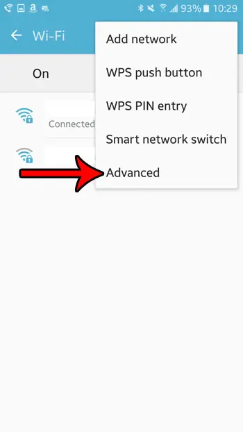 advanced wifi settings