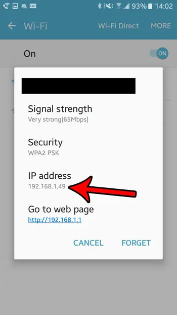how to find wifi ip address in android marshmallow