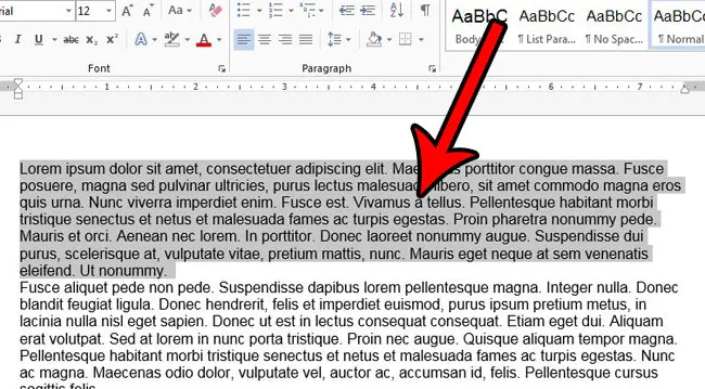 how to hide text in word with arrow