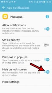 how to hide text message notifications from the lock screen in android marshmallow