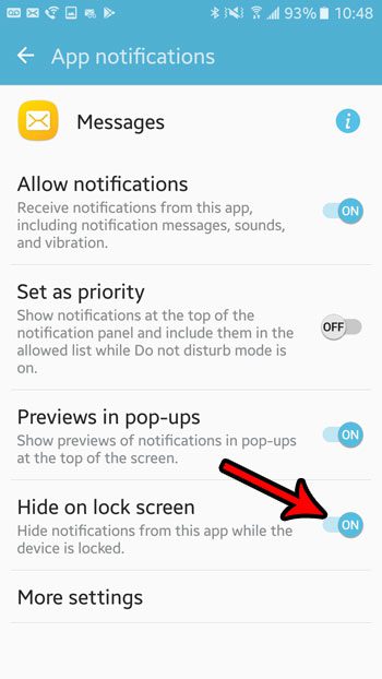 how to hide text message notifications from the lock screen in android marshmallow