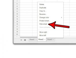how to hide a worksheet in google sheets