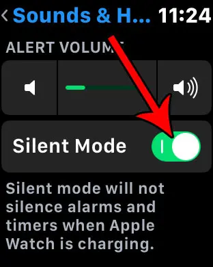 how to turn off sound on the apple watch