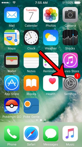 iphone se settings menu