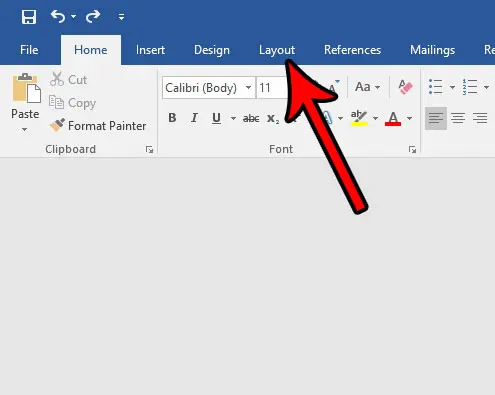 change paper size in word 2016