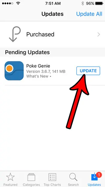 how update app on iphone se