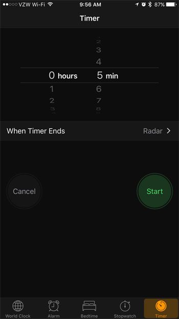how to set a timer on the iphone 7