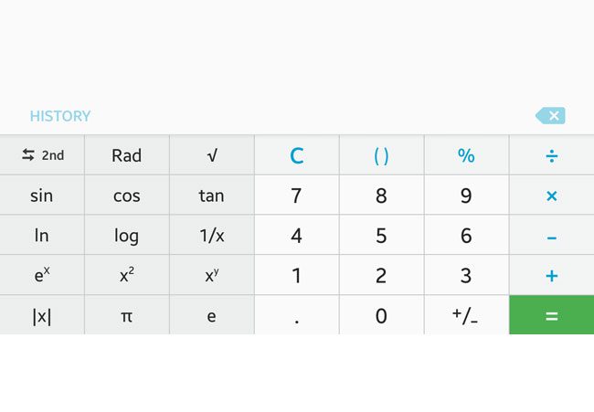 android marshmallow additional calculator buttons