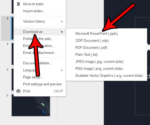 how to save a google slides file for powerpoint