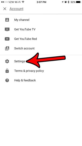 iphone youtube settings