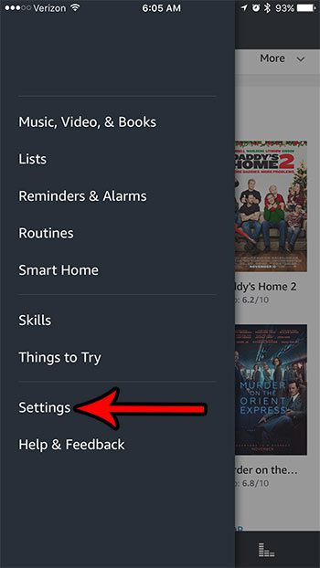 amazon alexa settings