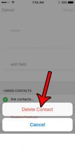 how to delete a contact on an iphone se