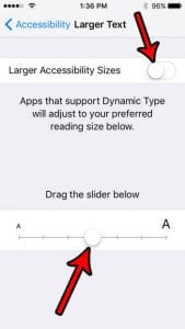 how to reduce text size on iphone se