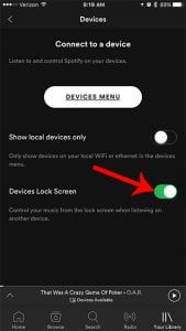 iphone spotify lock screen controls