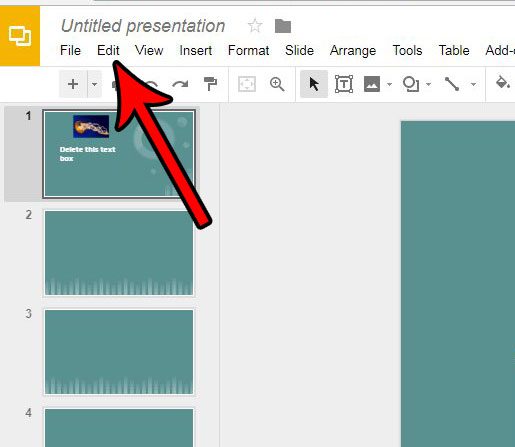 remove a text box from google slides