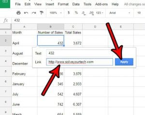 how to add a link to a cell in google sheets