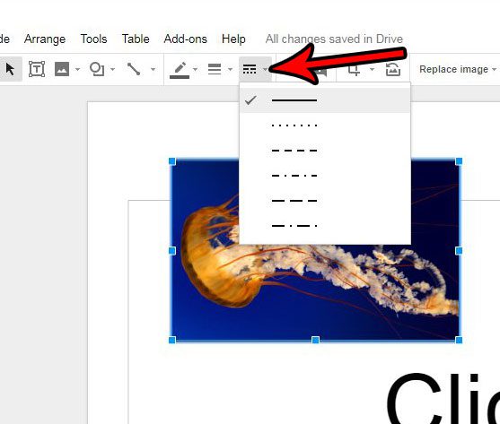 format google slides image border