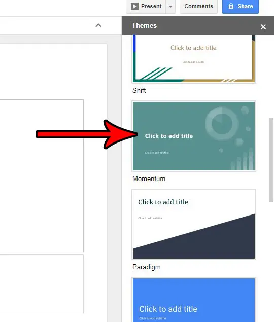 how to set a theme in google slides