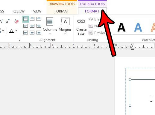 format text box in publisher 2013