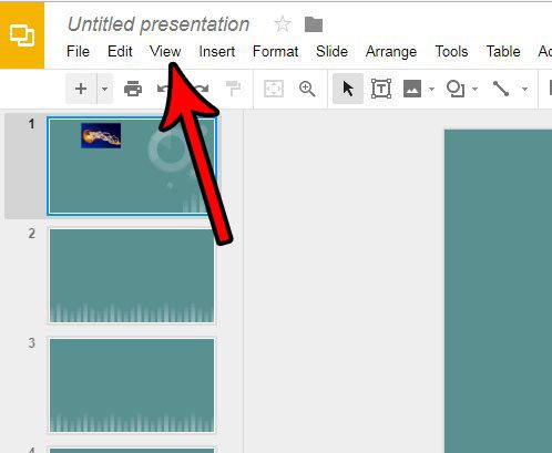 google slides view tab