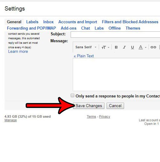save signature changes in gmail