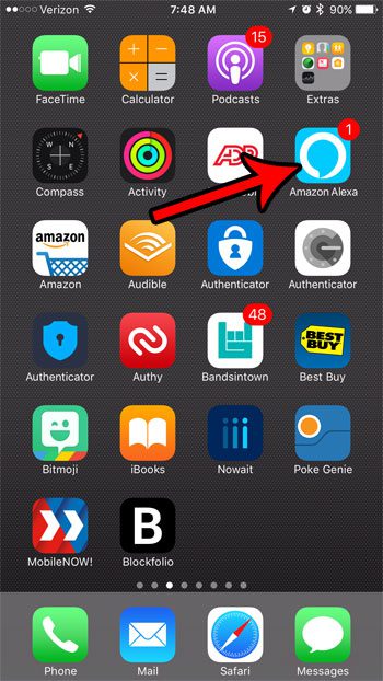 open amazon alexa iphone app