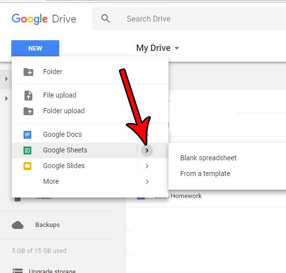how to create a new spreadsheet in google sheets