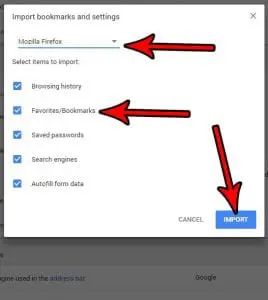 how to import bookmarks into google chrome