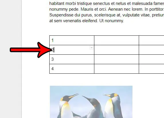 insert row google docs table