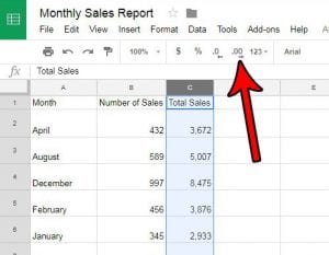 how to increase the number of decimal places in google sheets