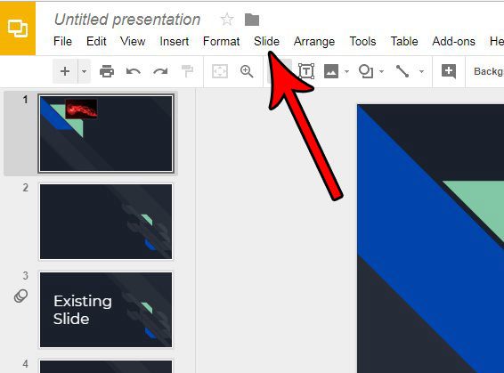 how to use a different theme in google slides