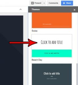 how to change a theme in google slides
