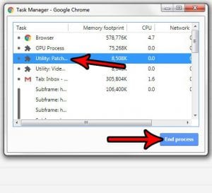how to end a process in google chrome task manager