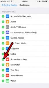 how to record screen iphone 7