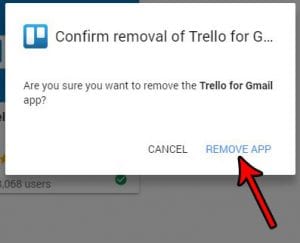 how to delete an add on in gmail