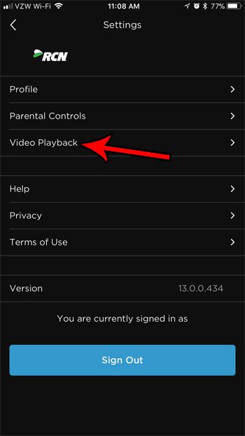 hbo go video playback menu