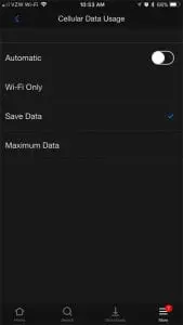 iphone netflix save data and maximum data