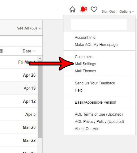 change aol mail settings