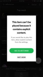 how block explicit content spotify iphone