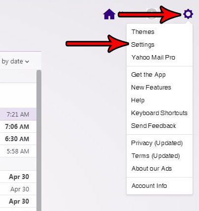 how enable tabs yahoo mail