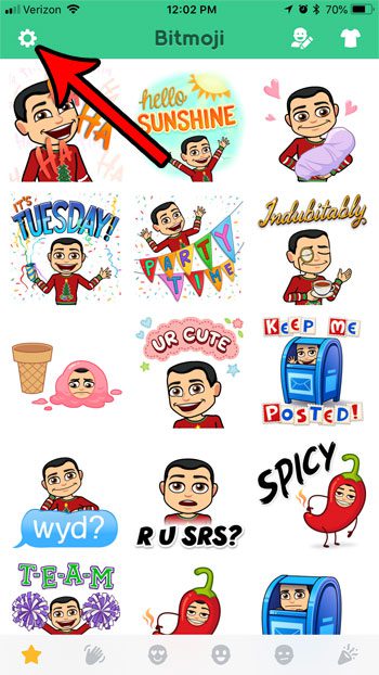 start over with new bitmoji person iphone