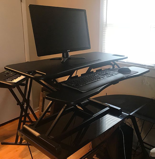 techorbits standing desk extended